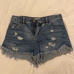 Free people high waisted jean shorts